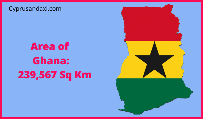 Area of Ghana compared to Connecticut