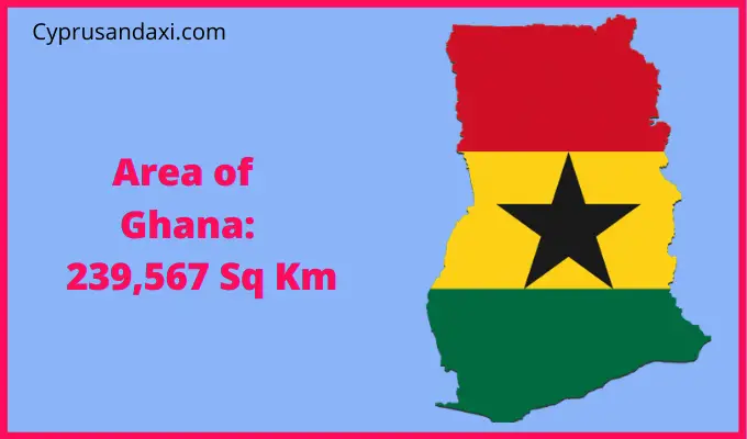 Area of Ghana compared to Delaware