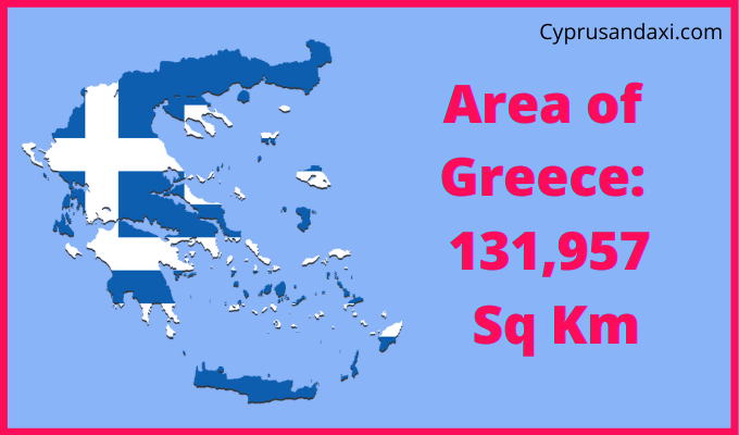 Area of Greece compared to Arkansas