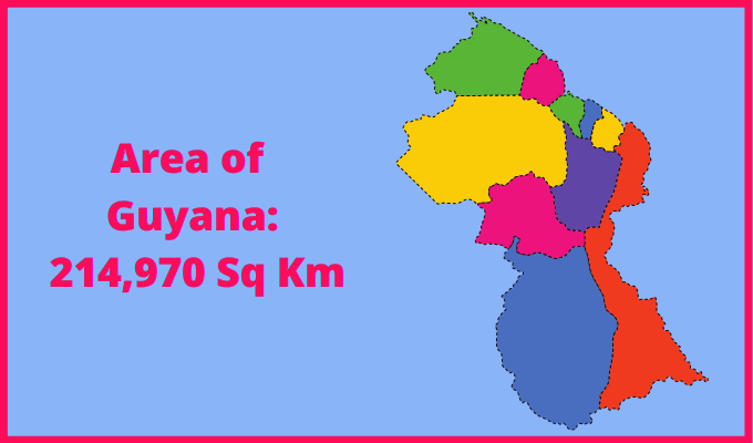 Area of Guyana compared to Florida