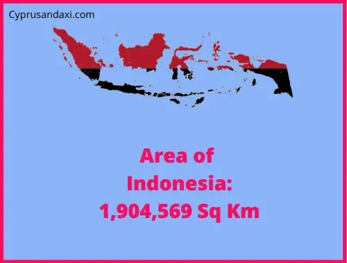 Area of Indonesia compared to Arkansas