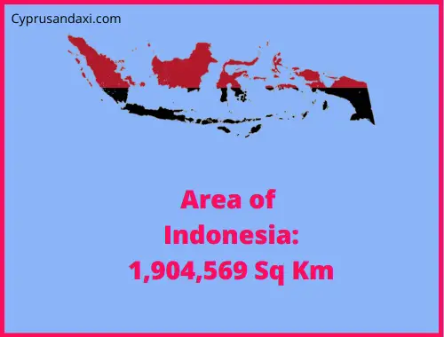 Area of Indonesia compared to Connecticut