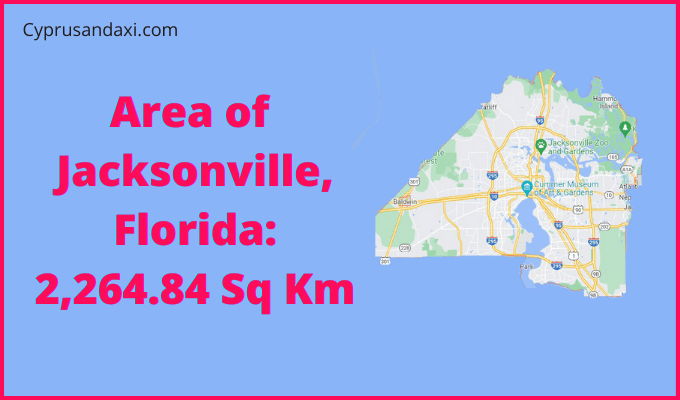 Area of Jacksonville compared to Arizona