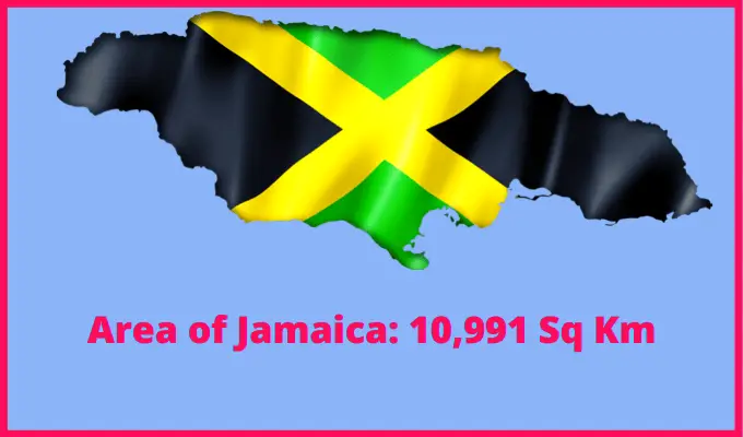 Area of Jamaica compared to Colorado