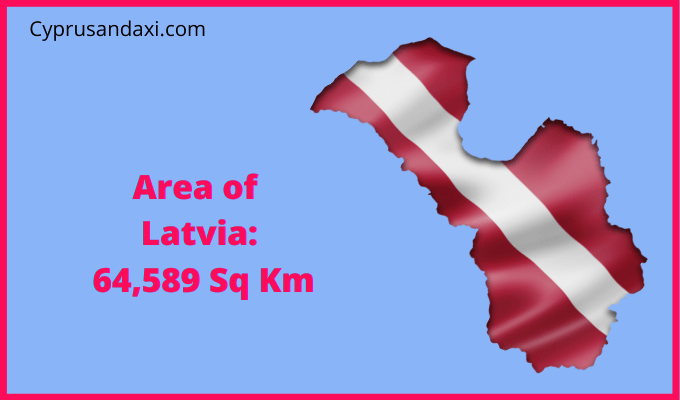 Area of Latvia compared to Arkansas