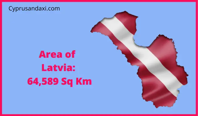 Area of Latvia compared to California