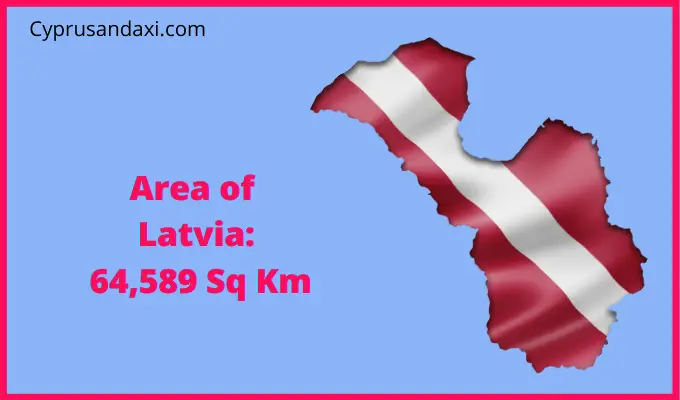 Area of Latvia compared to Connecticut