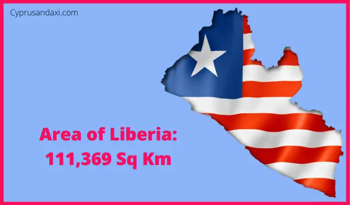 Area of Liberia compared to Connecticut