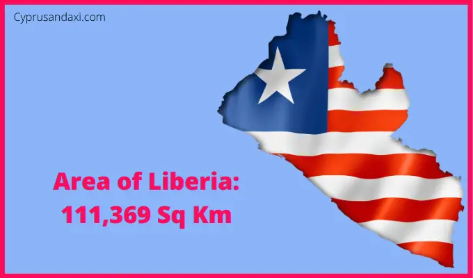 Area of Liberia compared to Delaware
