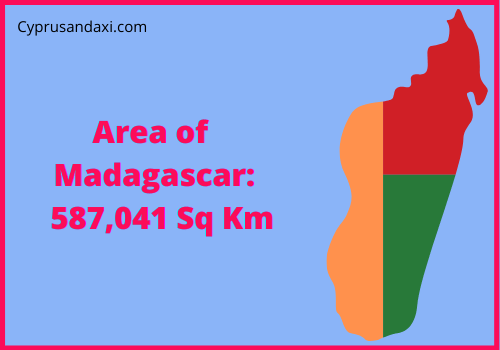 Area of Madagascar compared to Delaware