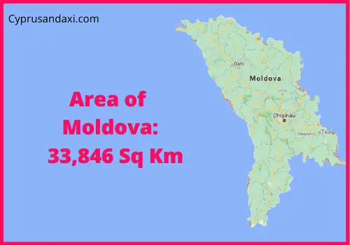 Area of Moldova compared to Connecticut