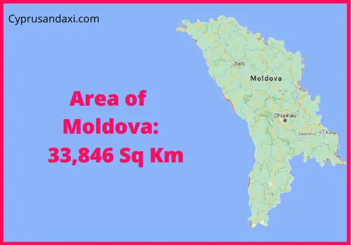 Area of Moldova compared to Delaware