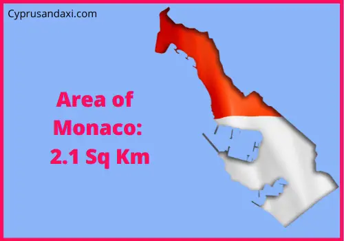 Area of Monaco compared to Connecticut
