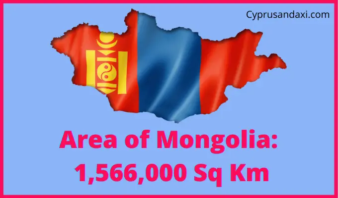 Area of Mongolia compared to Connecticut