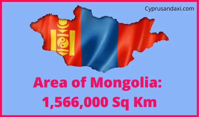 Area of Mongolia compared to Delaware