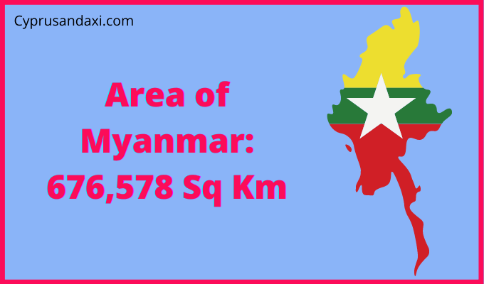 Area of Myanmar compared to Delaware