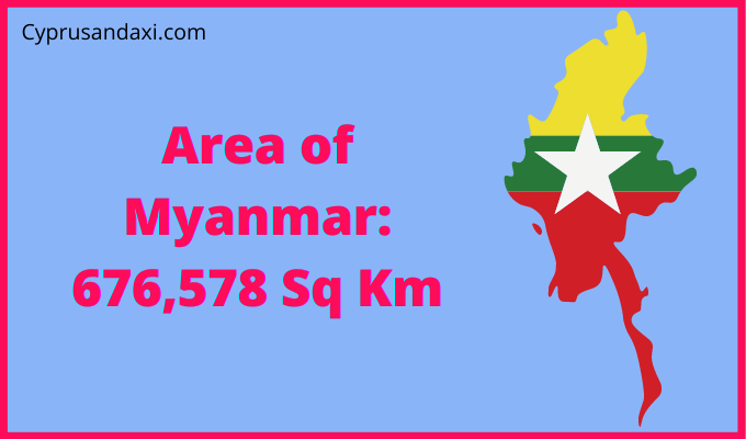 Area of Myanmar compared to Florida