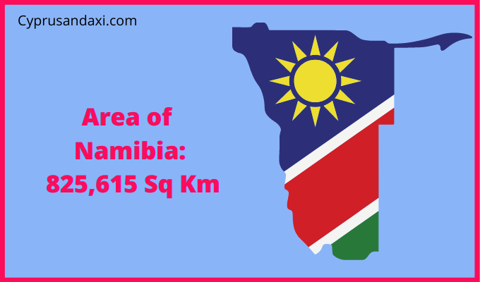 Area of Namibia compared to Colorado