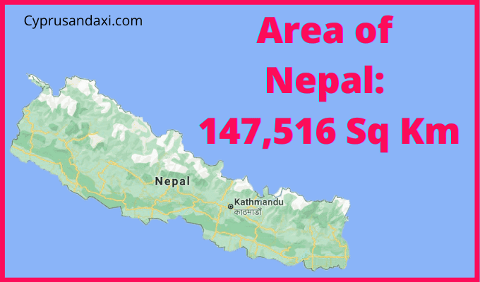 Area of Nepal compared to Colorado