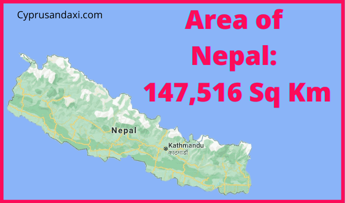 Area of Nepal compared to Connecticut