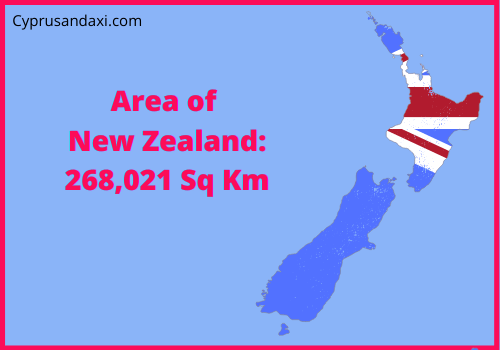 Area of New Zealand compared to Connecticut