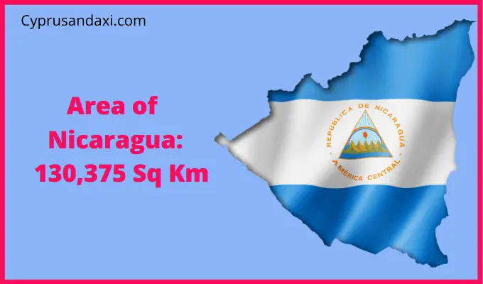 Area of Nicaragua compared to Connecticut
