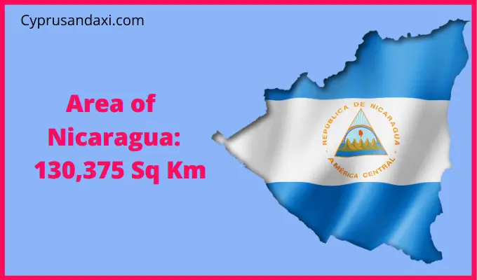 Area of Nicaragua compared to Delaware