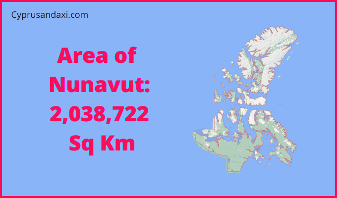 Area of Nunavut compared to Arizona