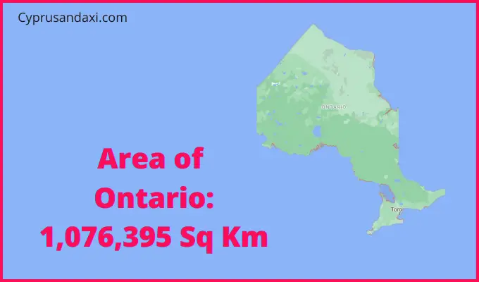 Area of Ontario compared to California