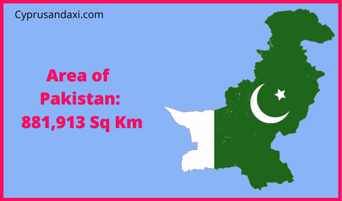 Area of Pakistan compared to Delaware
