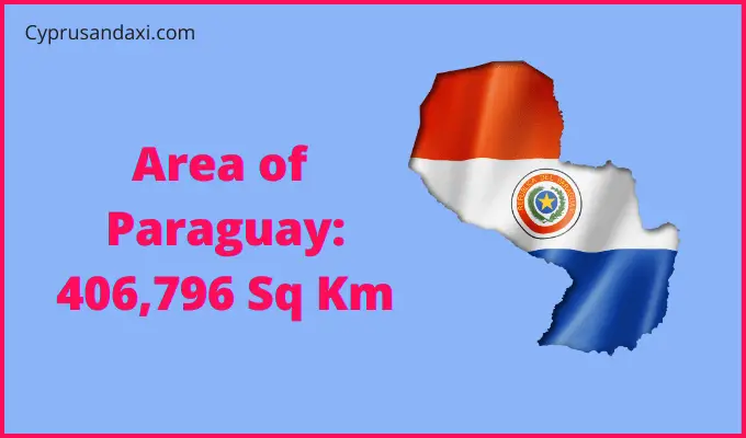 Area of Paraguay compared to Connecticut