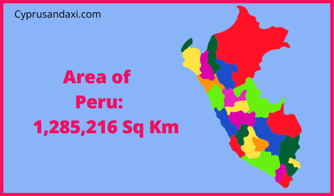 Area of Peru compared to Delaware