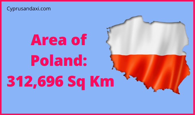 Area of Poland compared to Connecticut