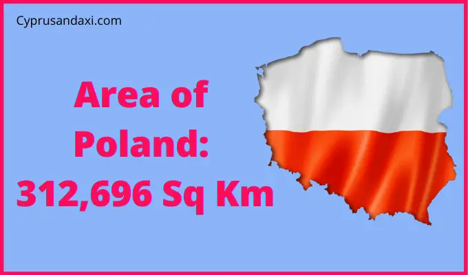 Area of Poland compared to Delaware