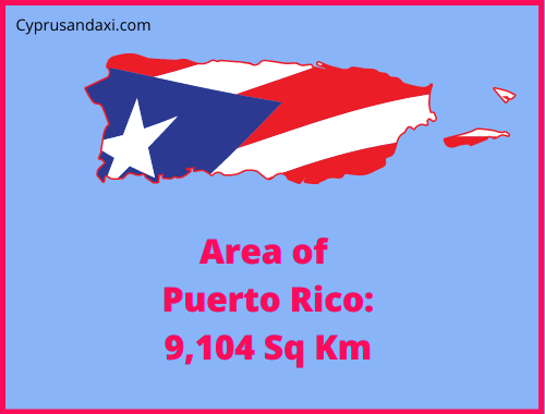 Area of Puerto Rico compared to California