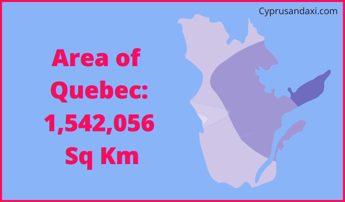 Area of Quebec compared to Arizona