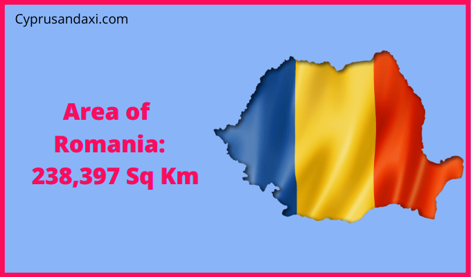 Area of Romania compared to Colorado