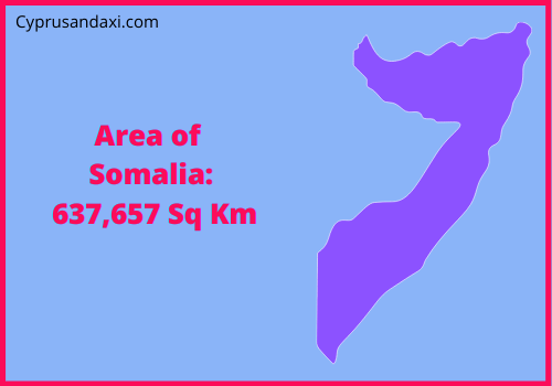 Area of Somalia compared to Delaware