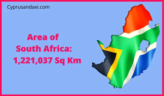 Area of South Africa compared to Arizona