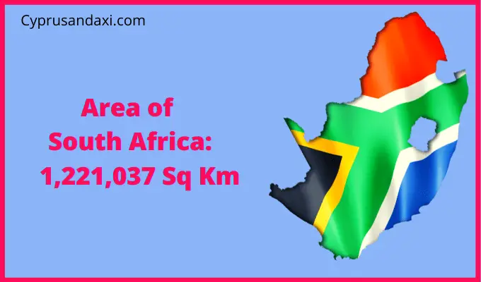 Area of South Africa compared to Connecticut