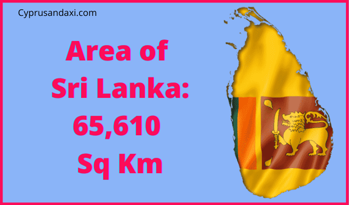 Area of Sri Lanka compared to Delaware