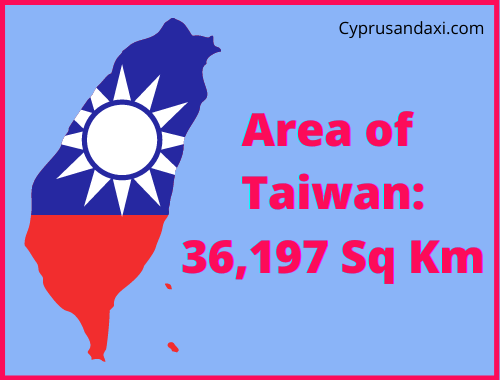 Area of Taiwan compared to Connecticut