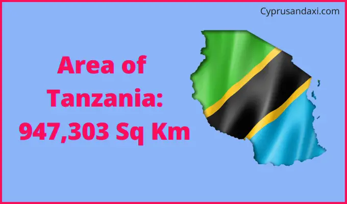 Area of Tanzania compared to Delaware