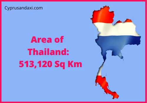 Area of Thailand compared to Delaware