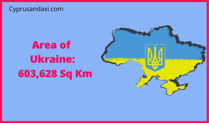 Area of Ukraine compared to Connecticut
