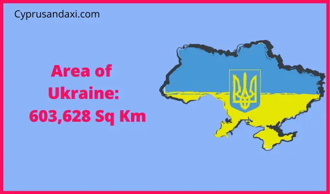 Area of Ukraine compared to Delaware