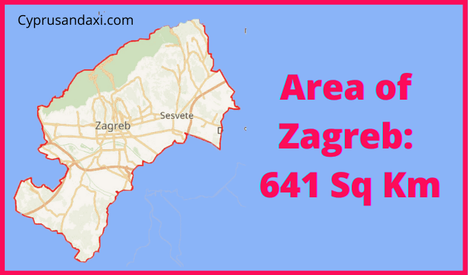 Area of Zagreb compared to Arizona