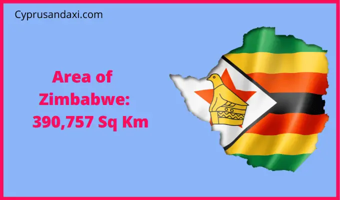 Area of Zimbabwe compared to California