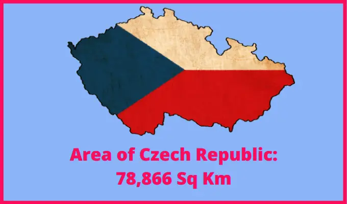 Area of the Czech Republic compared to Connecticut
