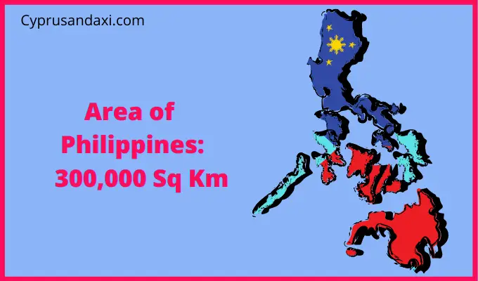 Area of the Philippines compared to Arkansas